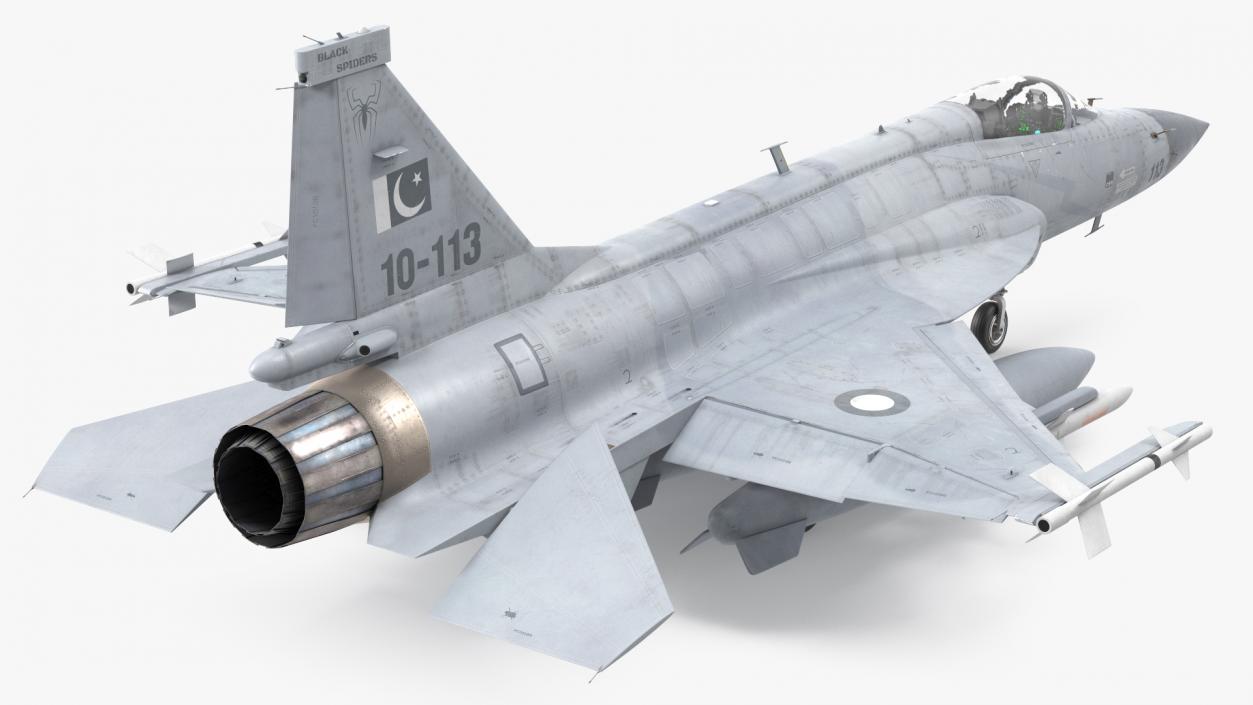 PAC JF-17 Thunder Pakistan Air Force with Armament Rigged 3D