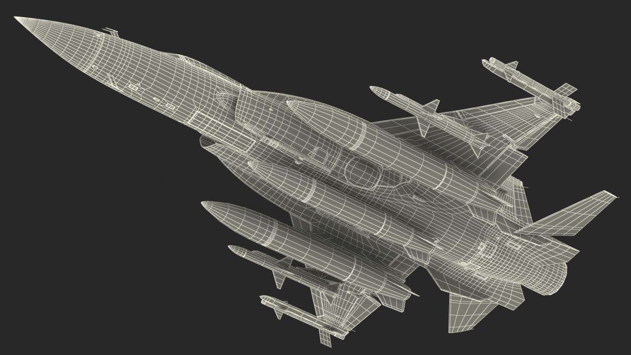 PAC JF-17 Thunder Pakistan Air Force with Armament Rigged 3D