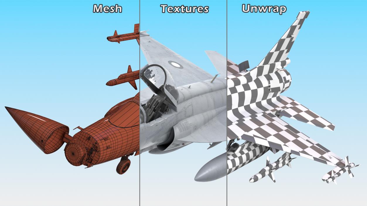 PAC JF-17 Thunder Pakistan Air Force with Armament Rigged 3D