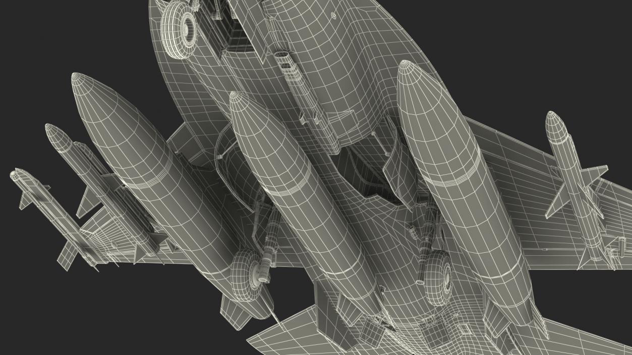 PAC JF-17 Thunder Pakistan Air Force with Armament Rigged 3D