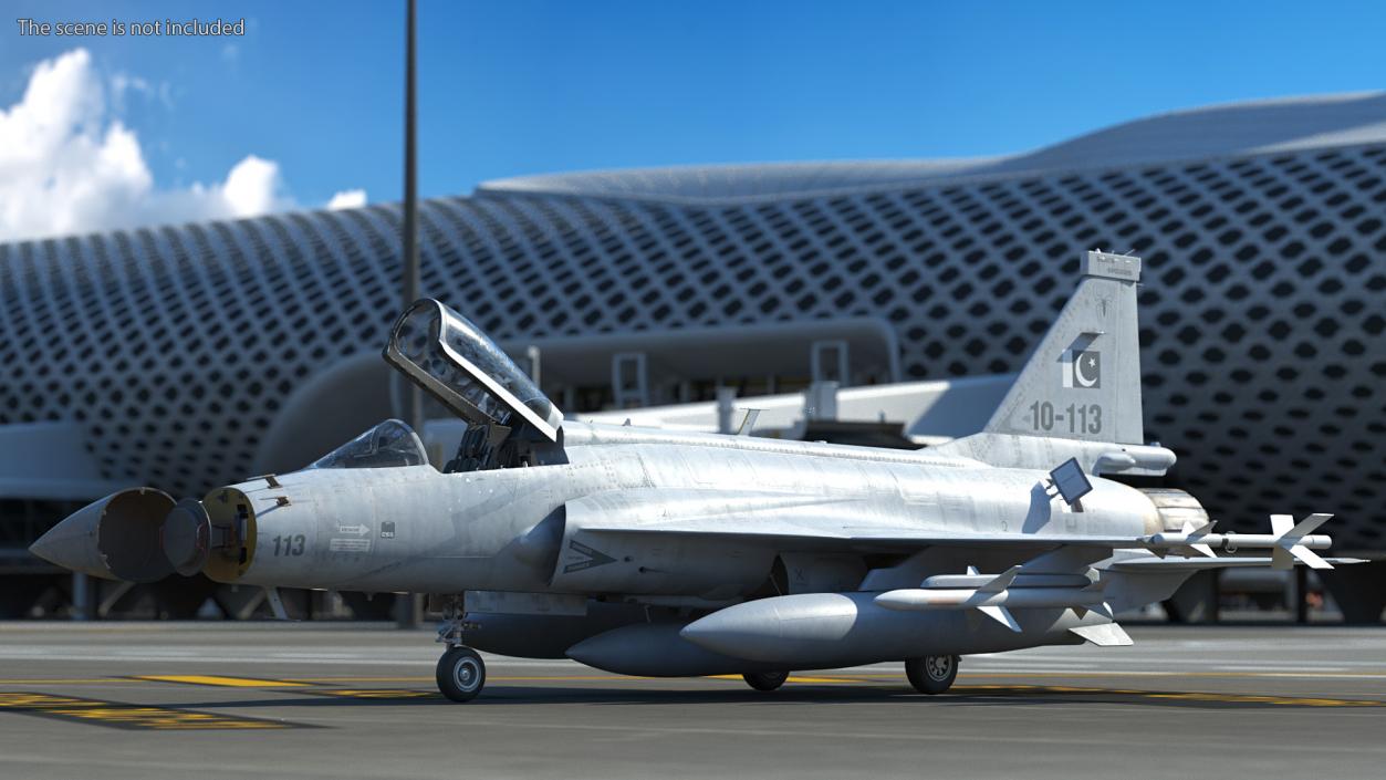 PAC JF-17 Thunder Pakistan Air Force with Armament Rigged 3D