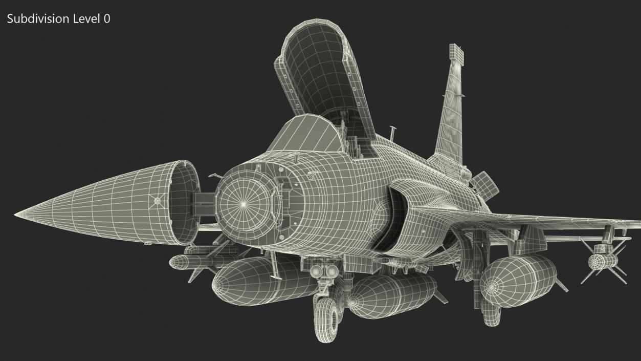 PAC JF-17 Thunder Pakistan Air Force with Armament Rigged 3D