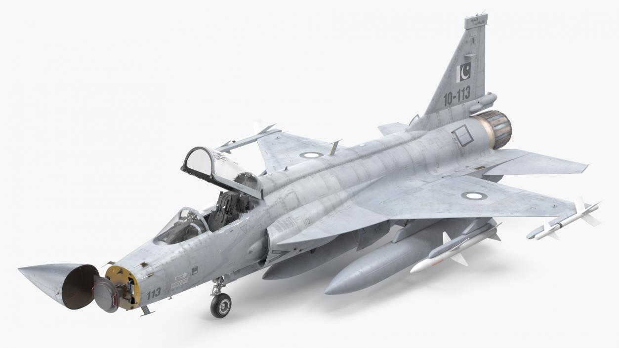 PAC JF-17 Thunder Pakistan Air Force with Armament Rigged 3D