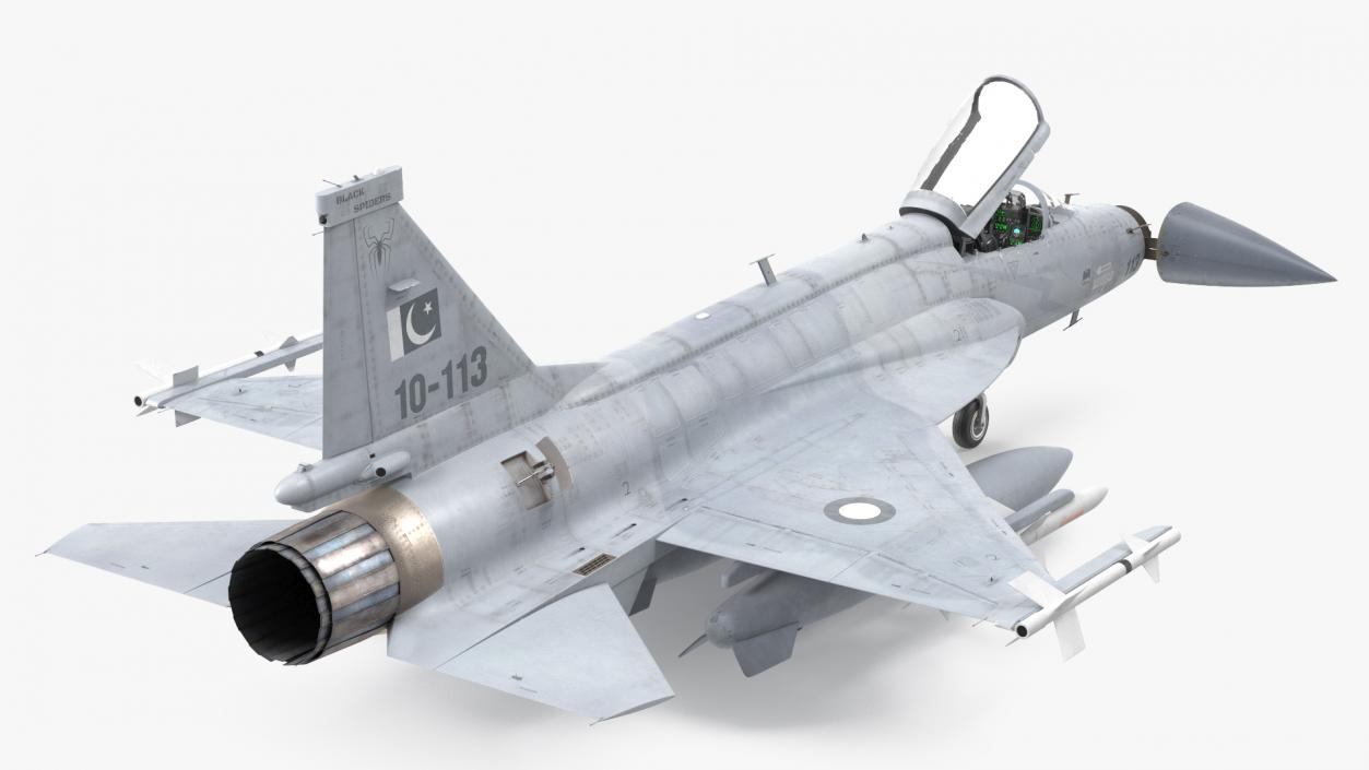 PAC JF-17 Thunder Pakistan Air Force with Armament Rigged 3D