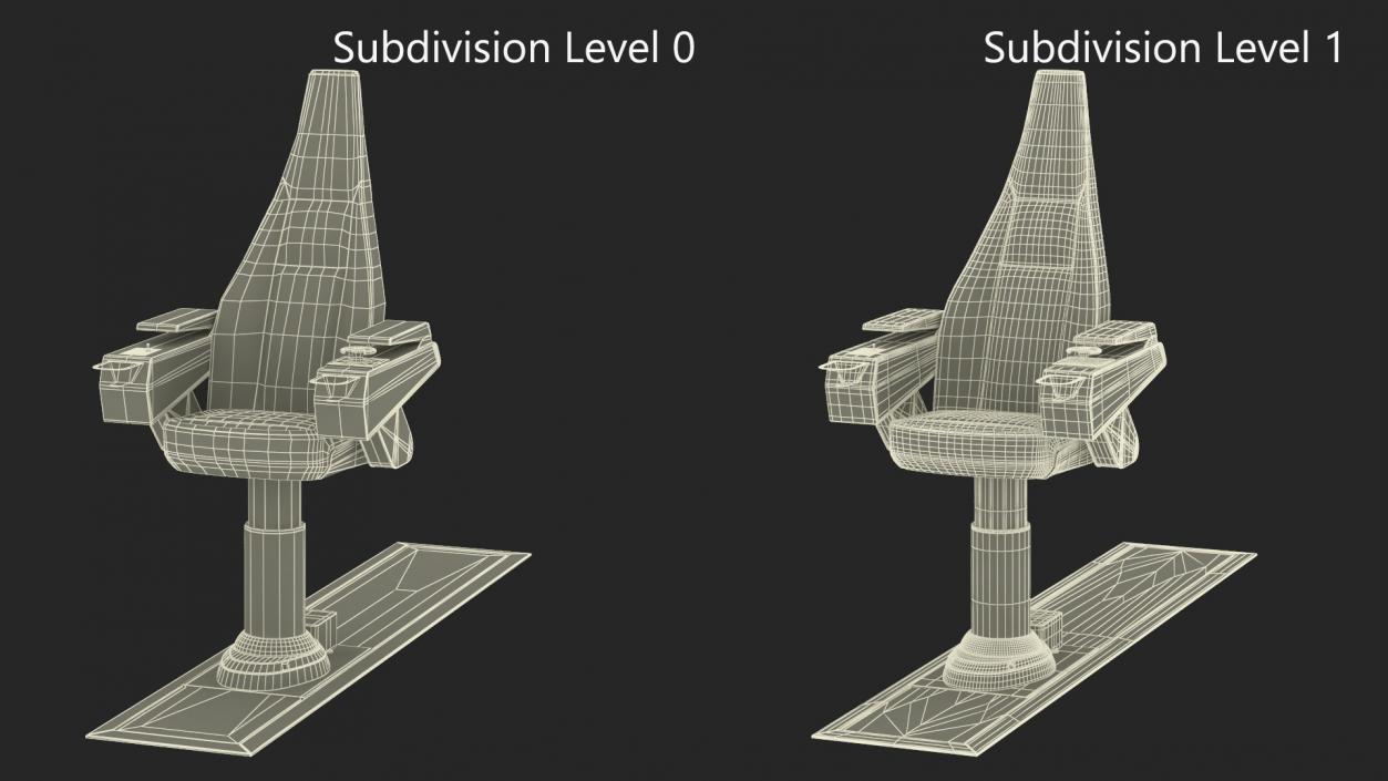 3D Ship Captain Chair model