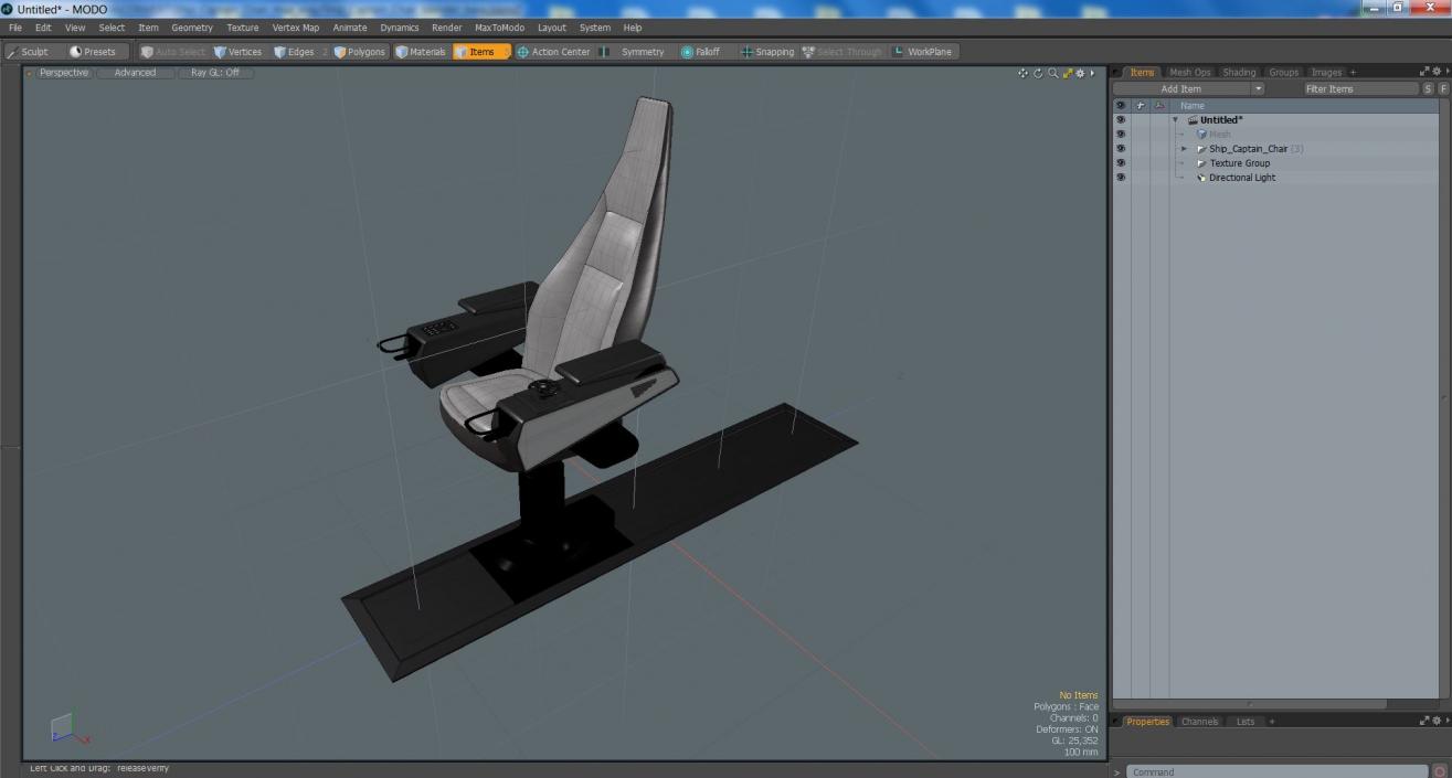 3D Ship Captain Chair model