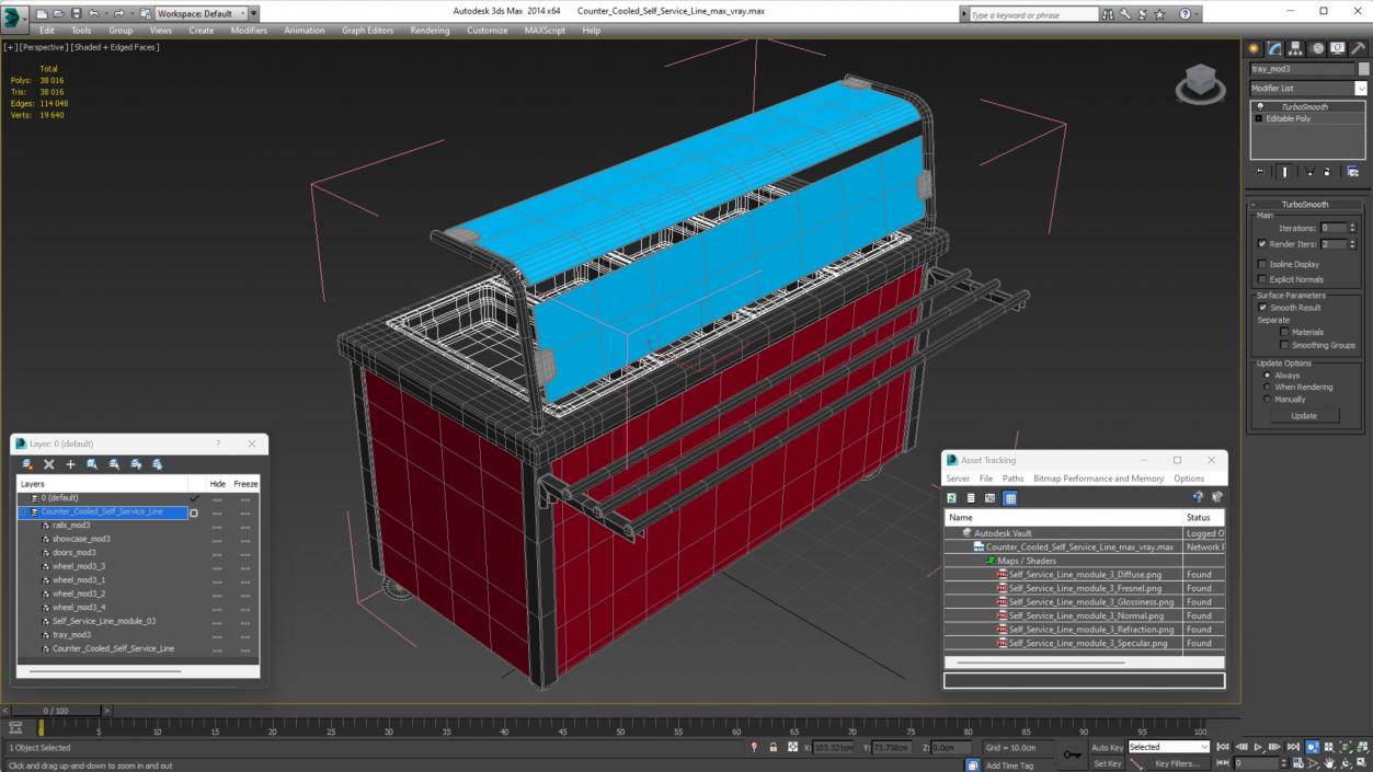 Counter Cooled Self Service Line 3D