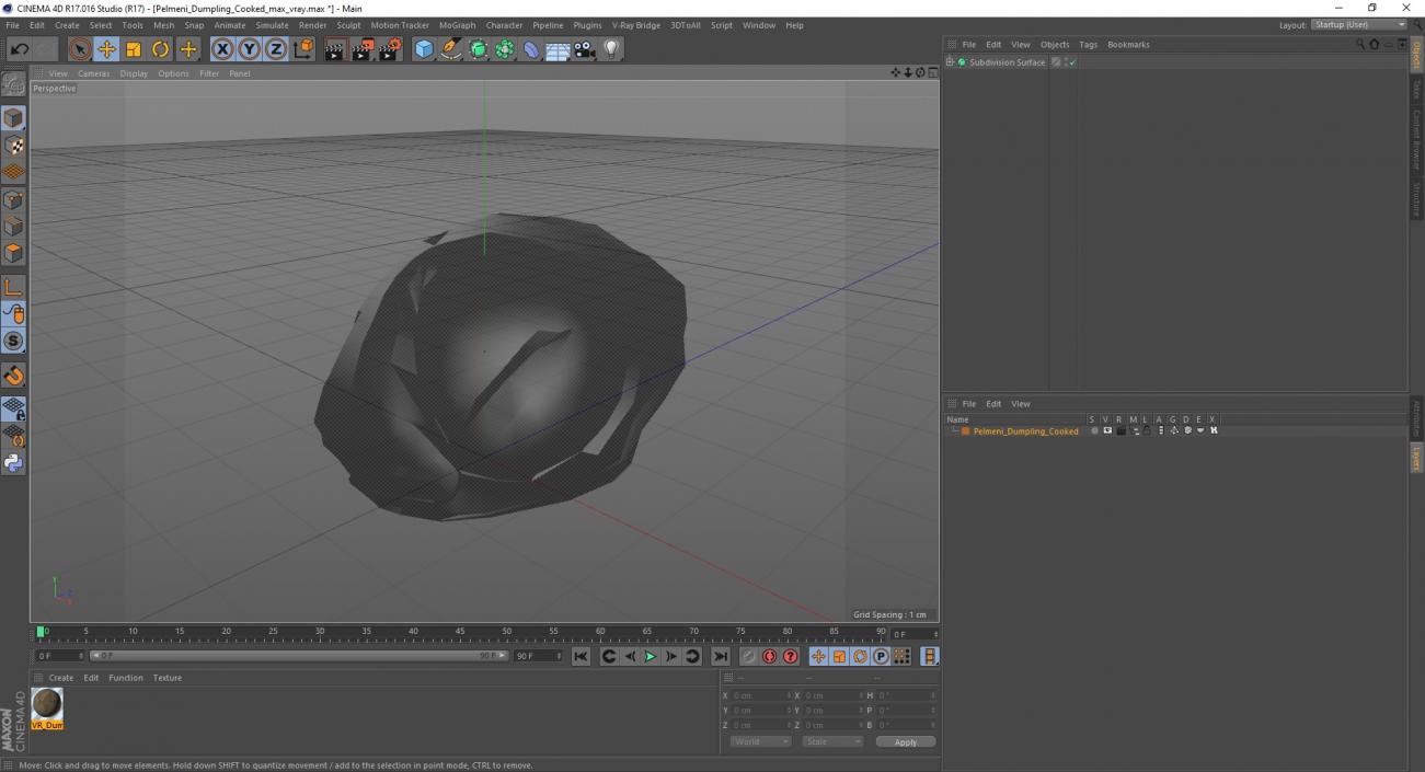 3D model Pelmeni Dumpling Cooked 2