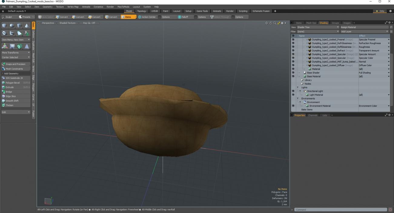 3D model Pelmeni Dumpling Cooked 2