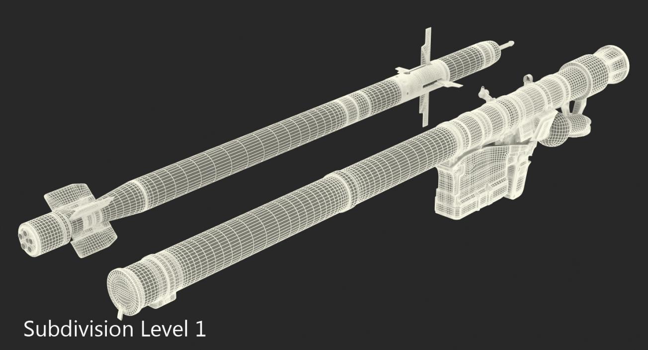 3D SA 18 Grouse Launcher and Missile model