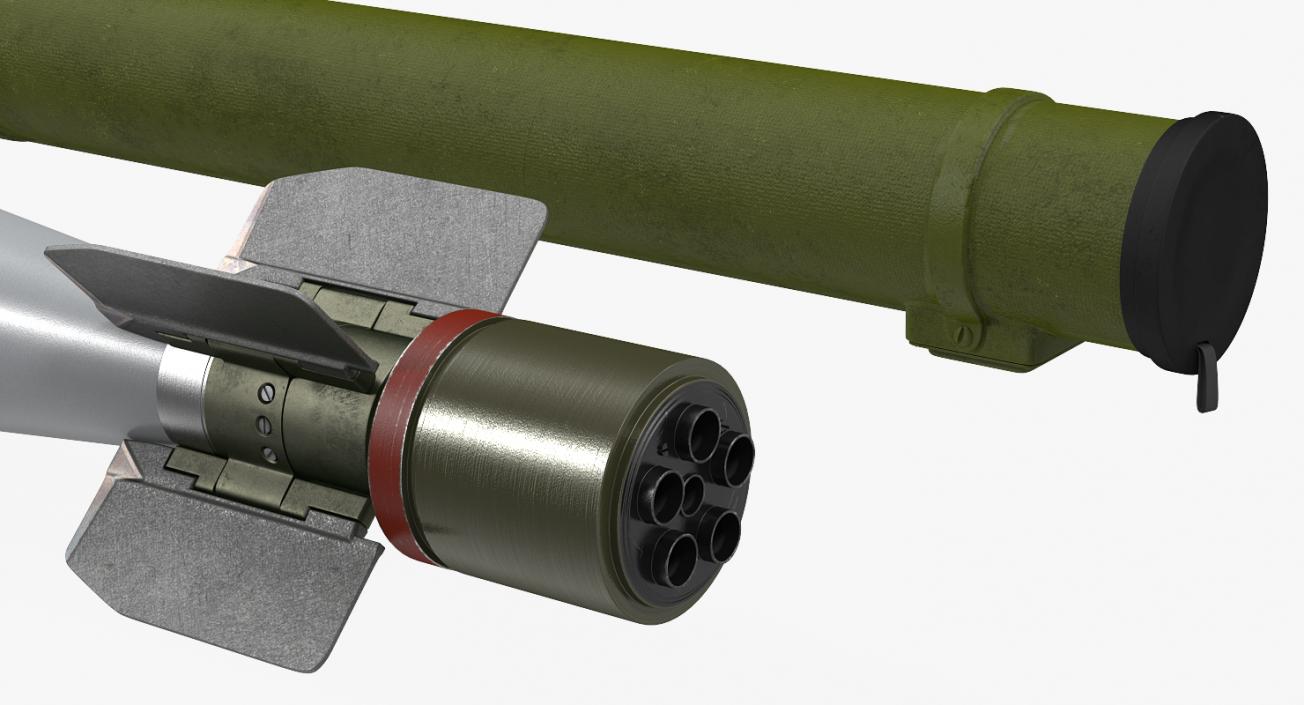 3D SA 18 Grouse Launcher and Missile model