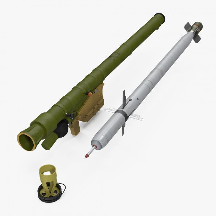 3D SA 18 Grouse Launcher and Missile model