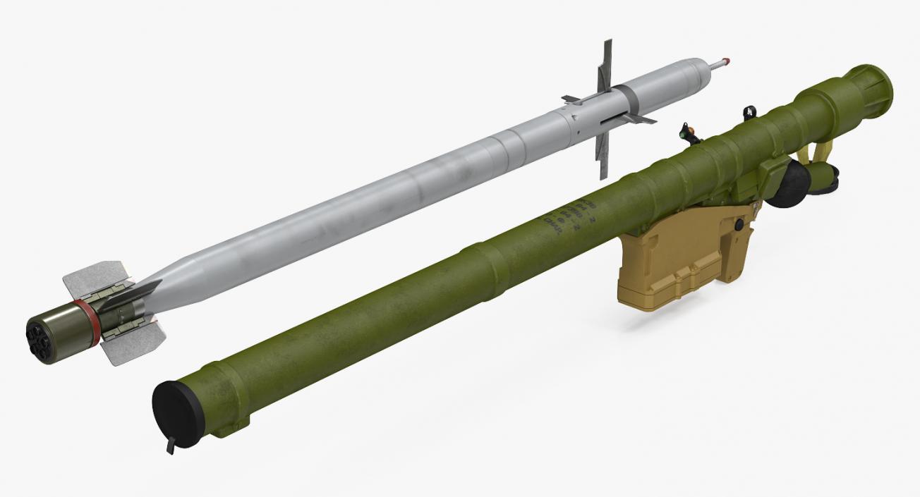 3D SA 18 Grouse Launcher and Missile model