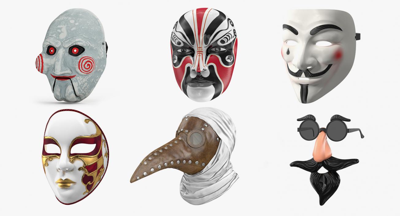 3D Face Masks Collection 3 model