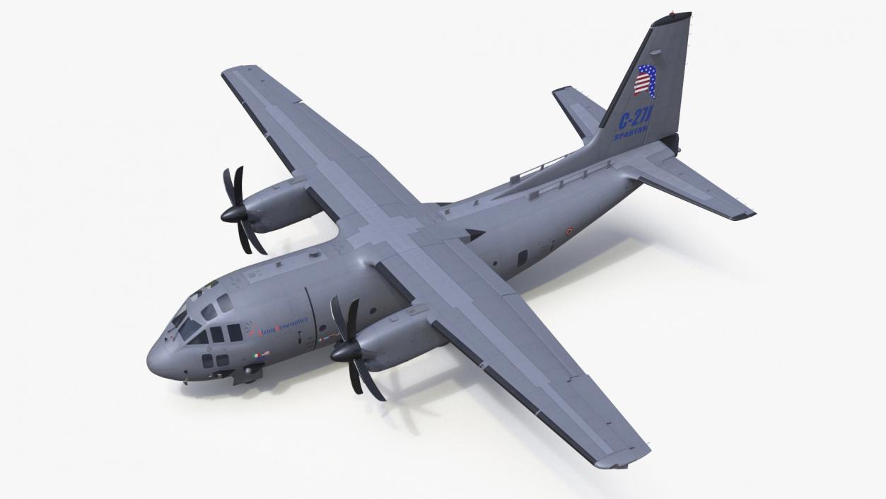 Aircraft C-27J Spartan Italian Rigged 3D