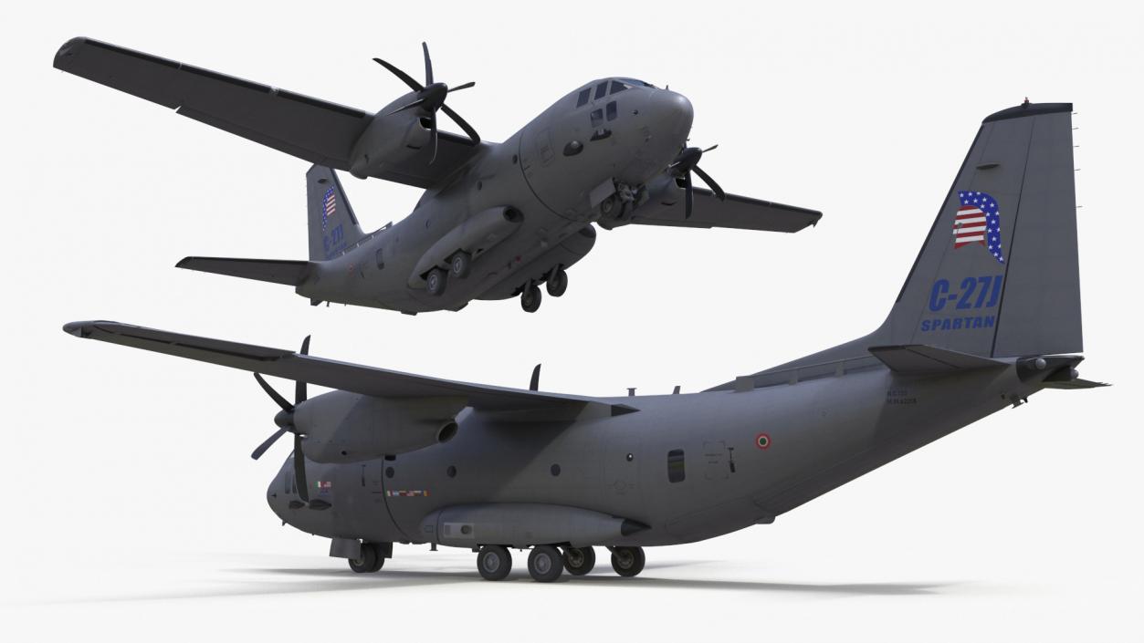 Aircraft C-27J Spartan Italian Rigged 3D