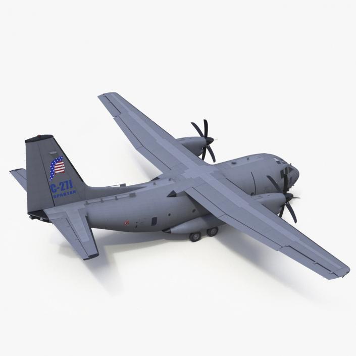 Aircraft C-27J Spartan Italian Rigged 3D