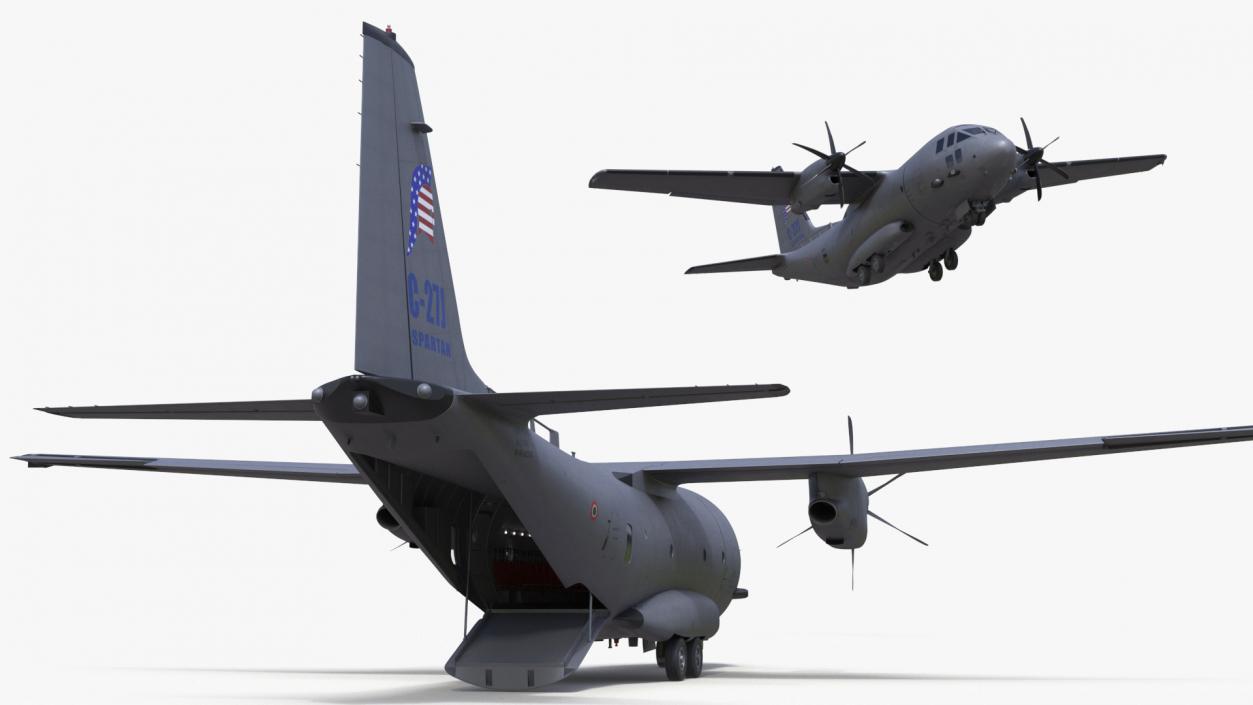 Aircraft C-27J Spartan Italian Rigged 3D