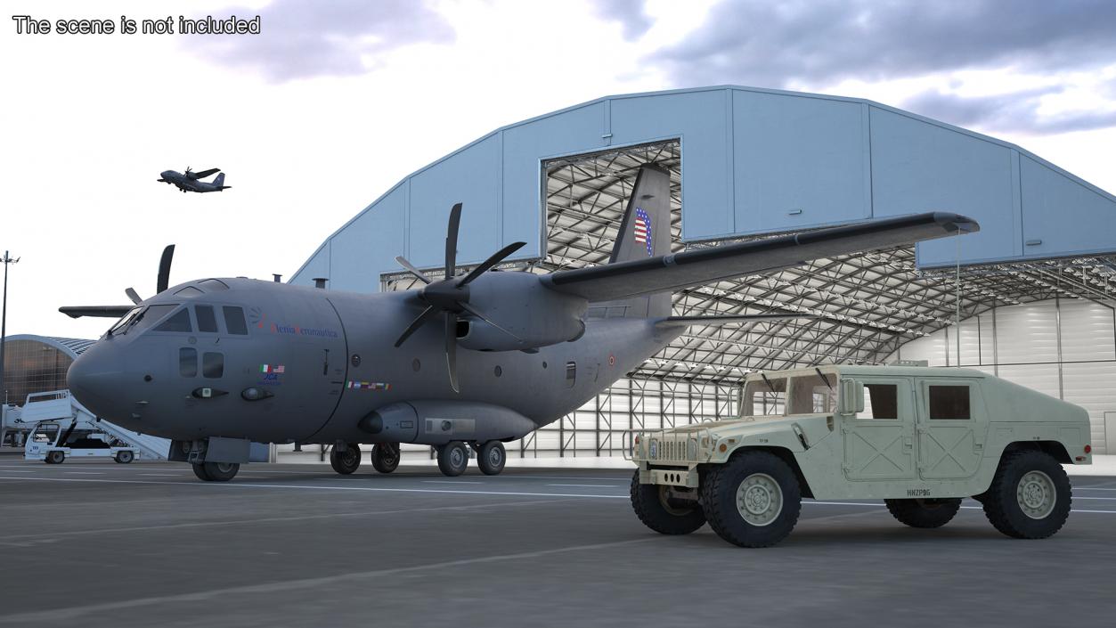 Aircraft C-27J Spartan Italian Rigged 3D