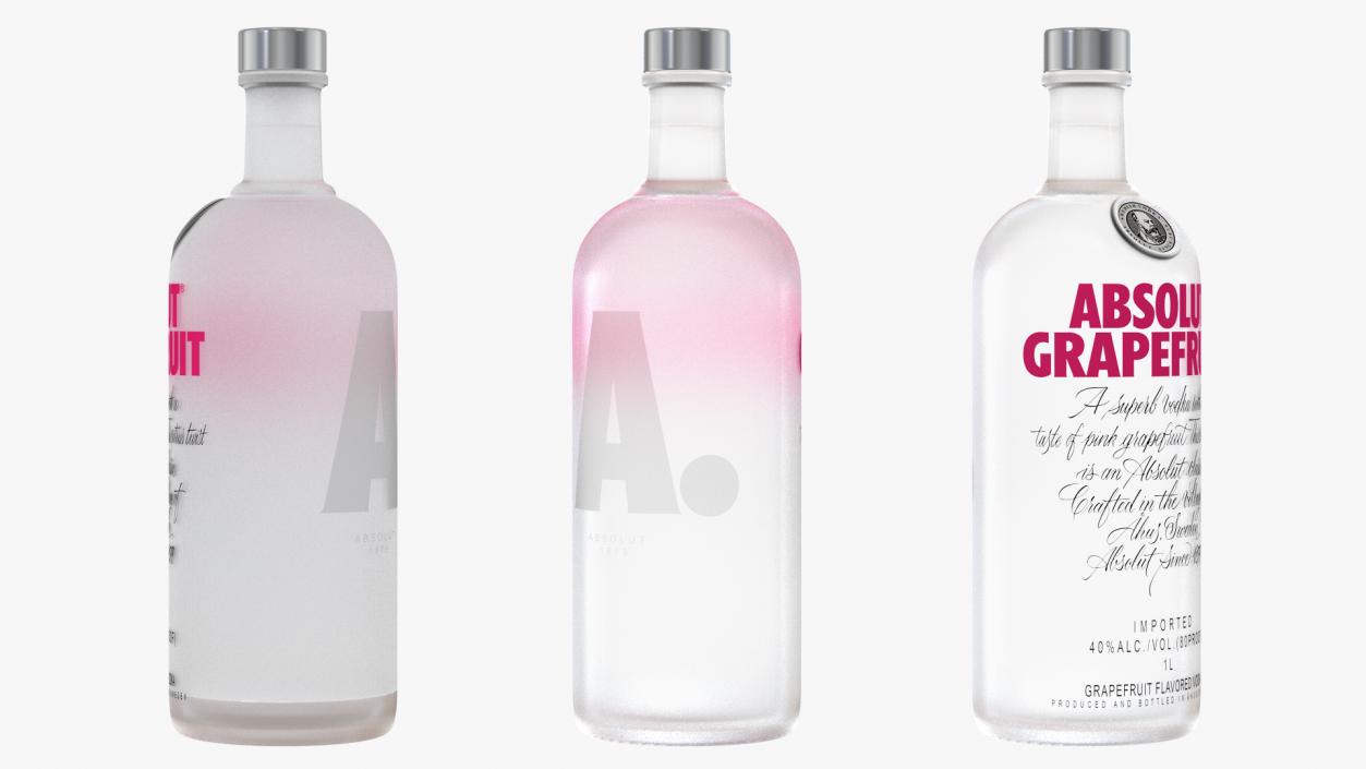 Absolut Grapefruit Vodka 3D model