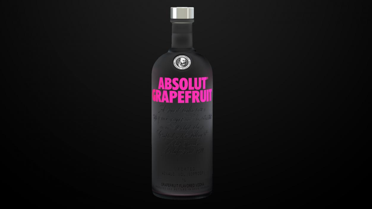 Absolut Grapefruit Vodka 3D model