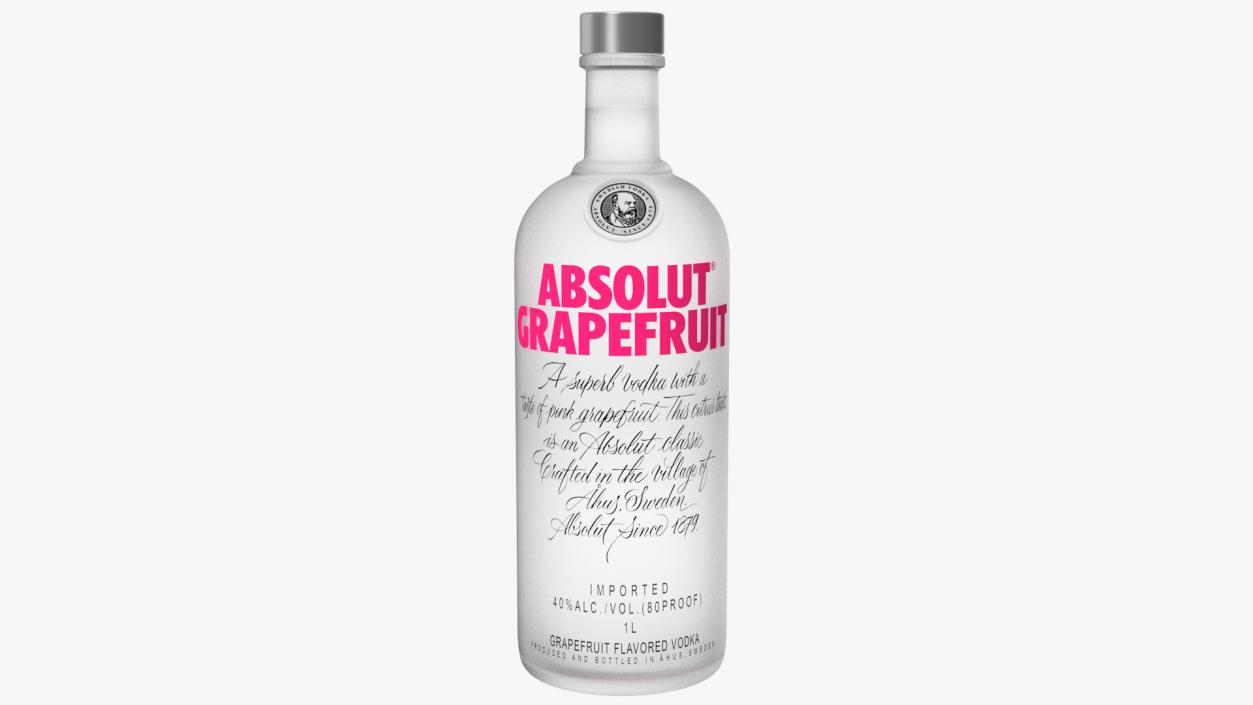 Absolut Grapefruit Vodka 3D model