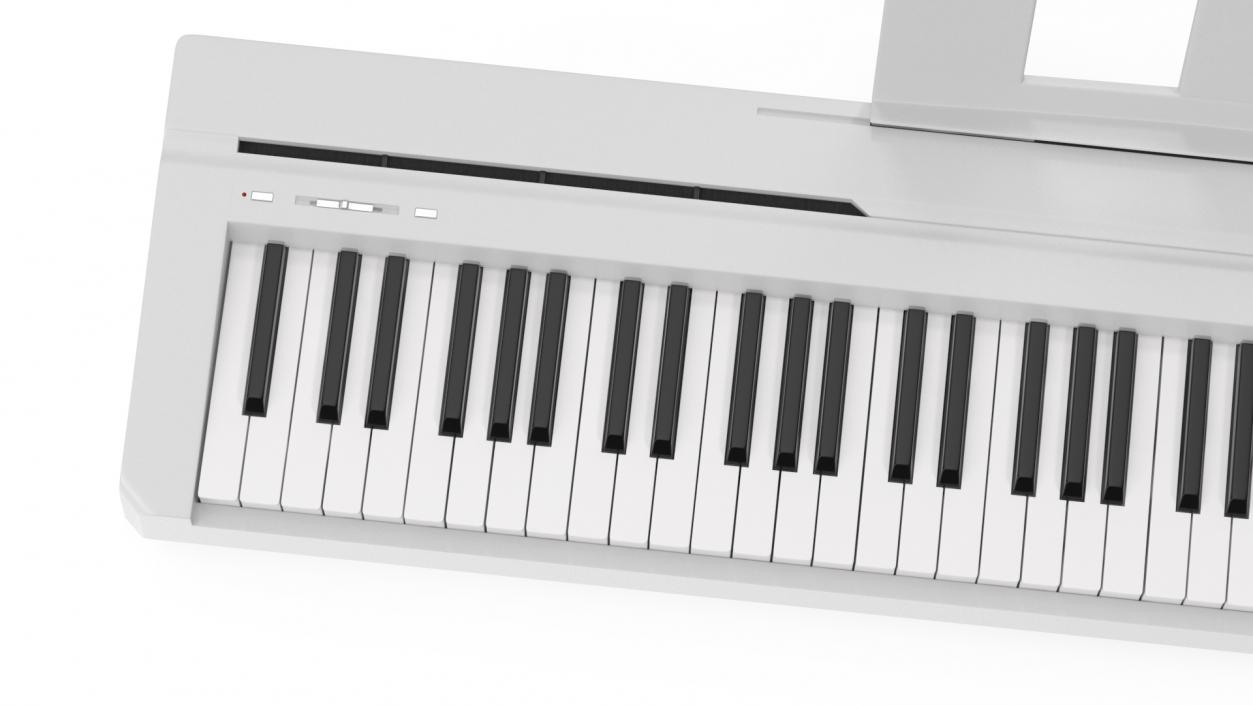 Digital Piano White 3D model