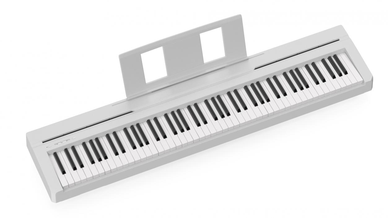 Digital Piano White 3D model