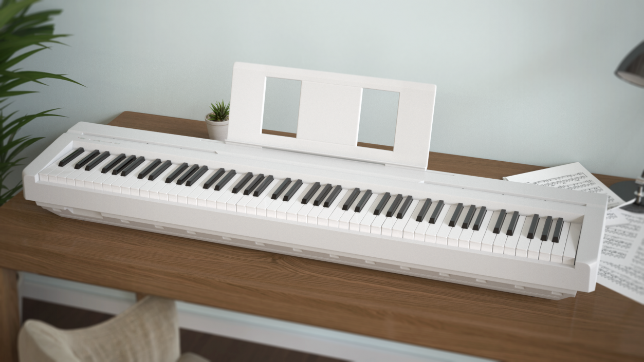 Digital Piano White 3D model