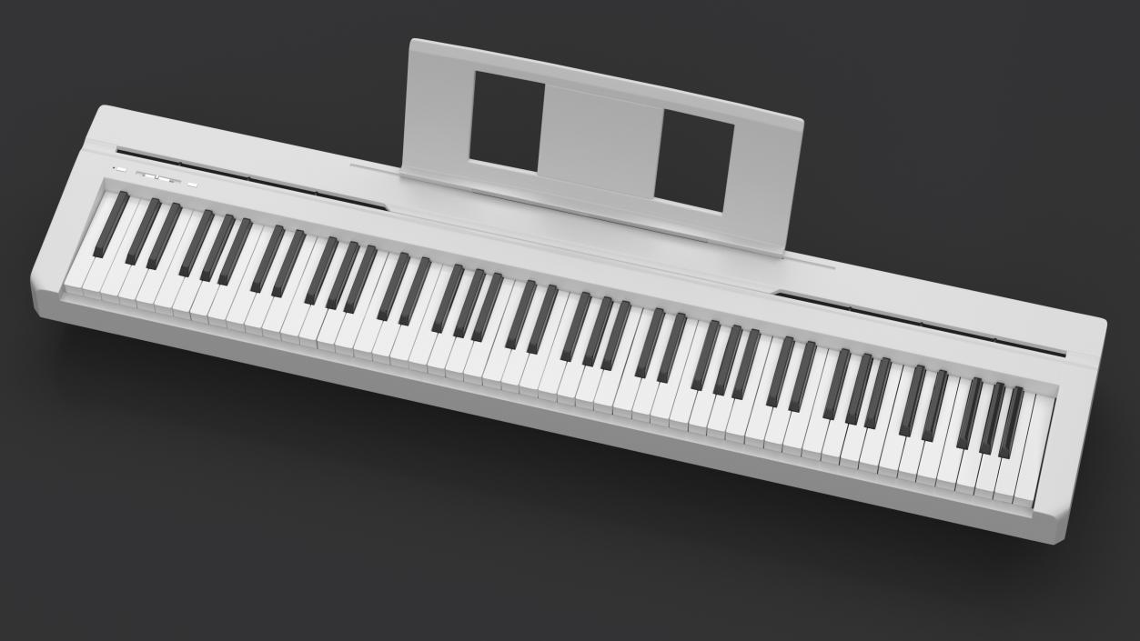 Digital Piano White 3D model