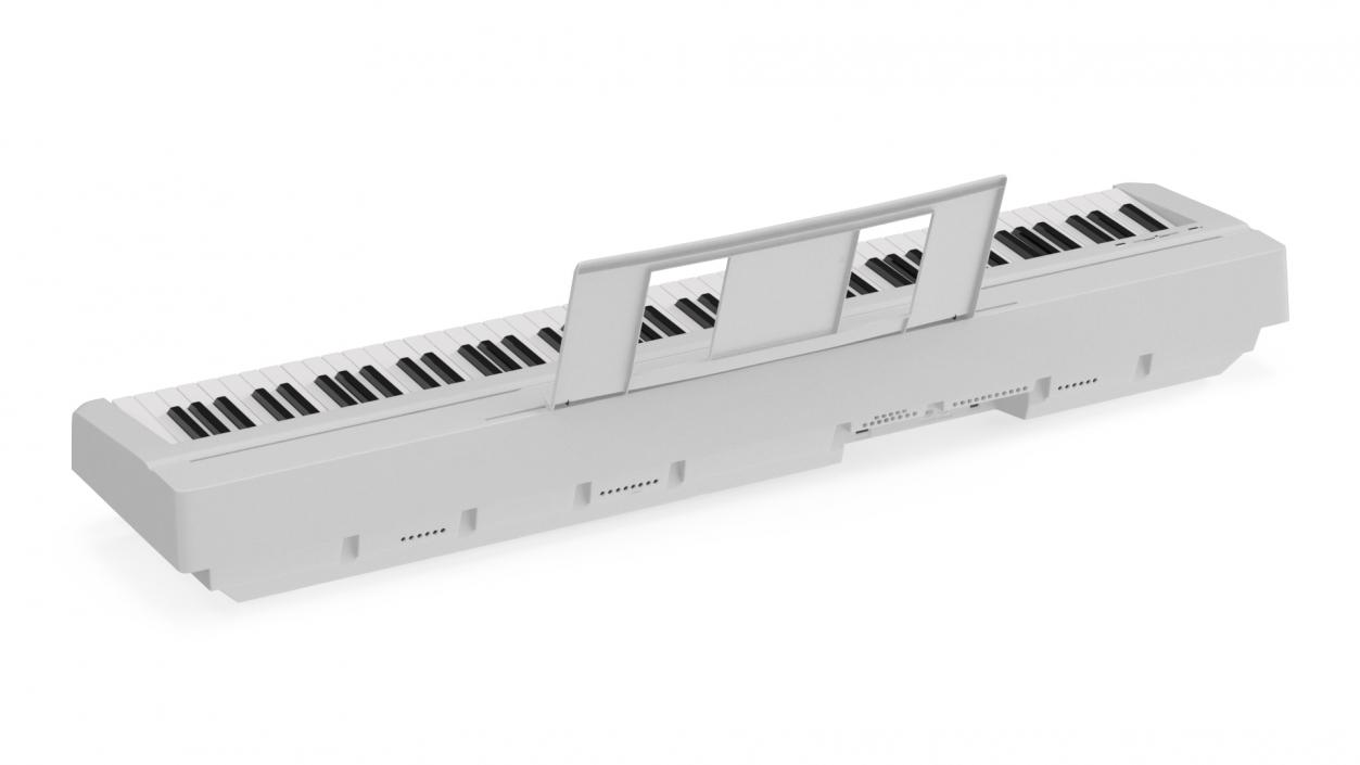 Digital Piano White 3D model