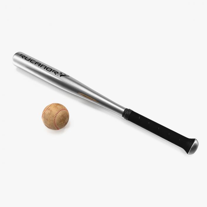 3D Aluminium Baseball Bat and Ball