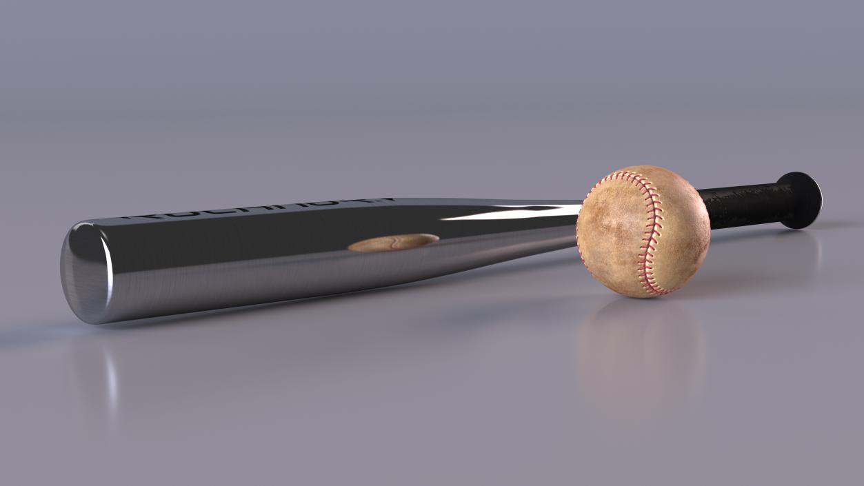 3D Aluminium Baseball Bat and Ball