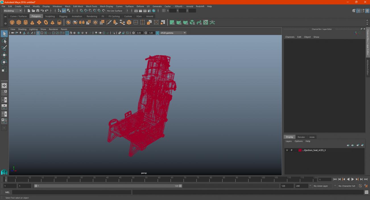 3D ACES II Ejection Seat System model