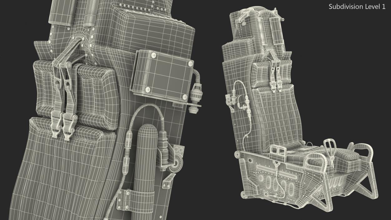 3D ACES II Ejection Seat System model