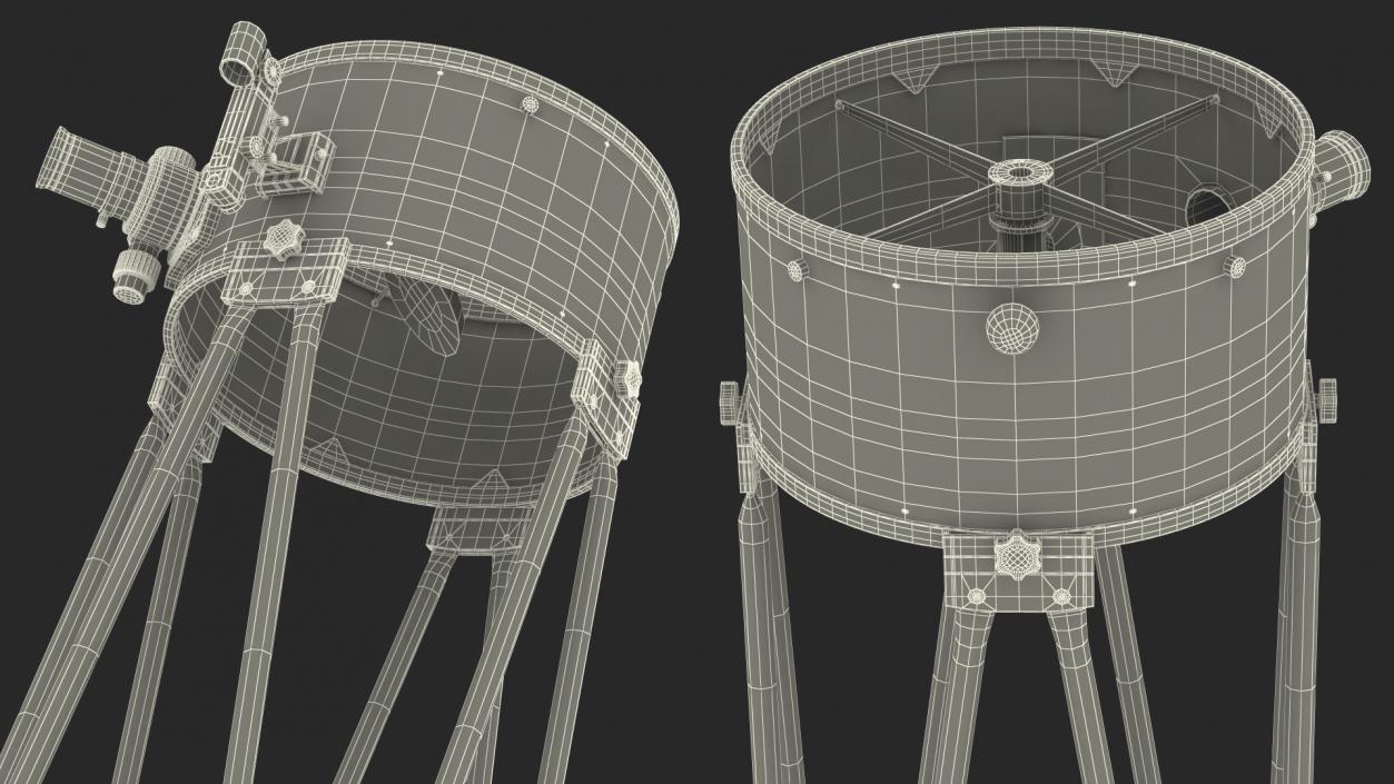 3D model Observatory Telescopes Collection 2