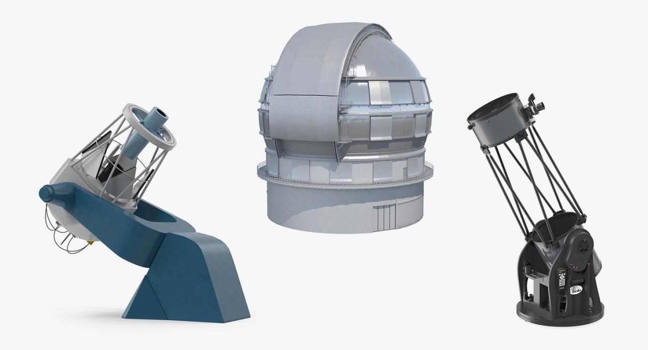 3D model Observatory Telescopes Collection 2