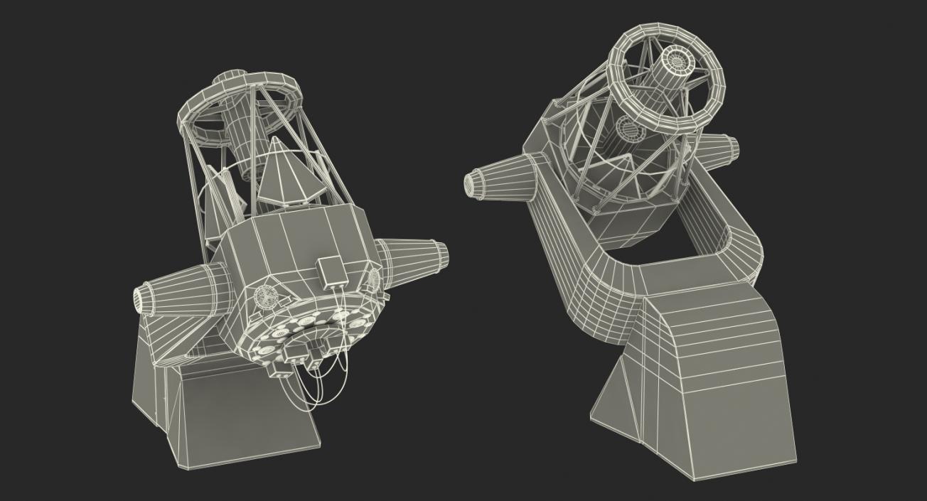 3D model Observatory Telescopes Collection 2