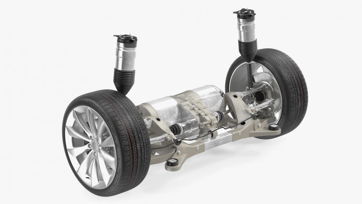 3D Electric Car Chassis Suspension