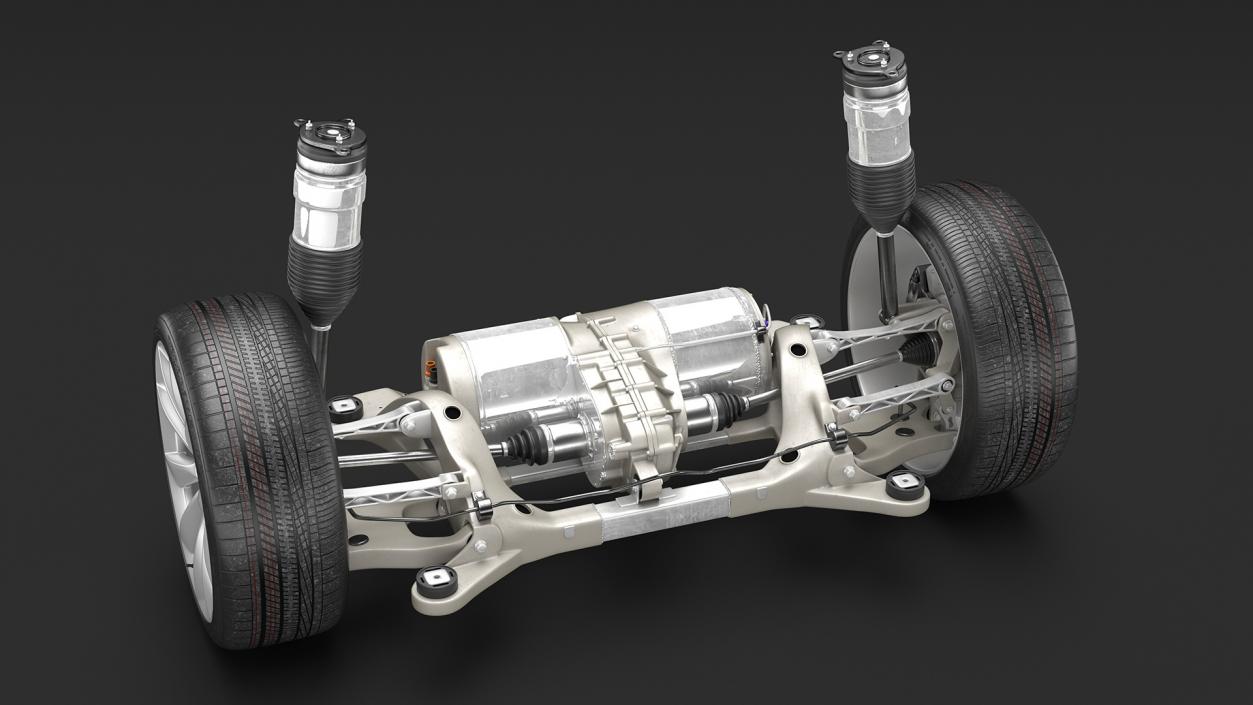 3D Electric Car Chassis Suspension