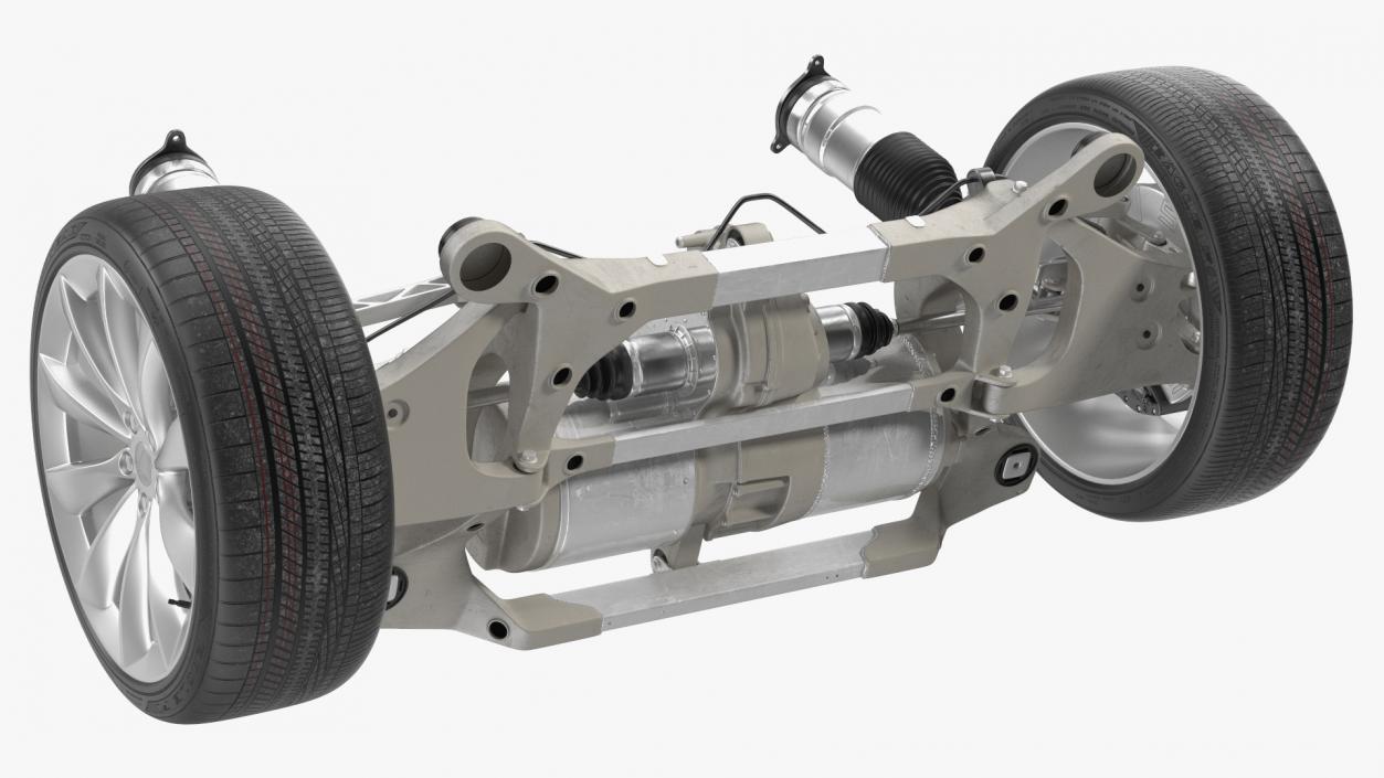 3D Electric Car Chassis Suspension