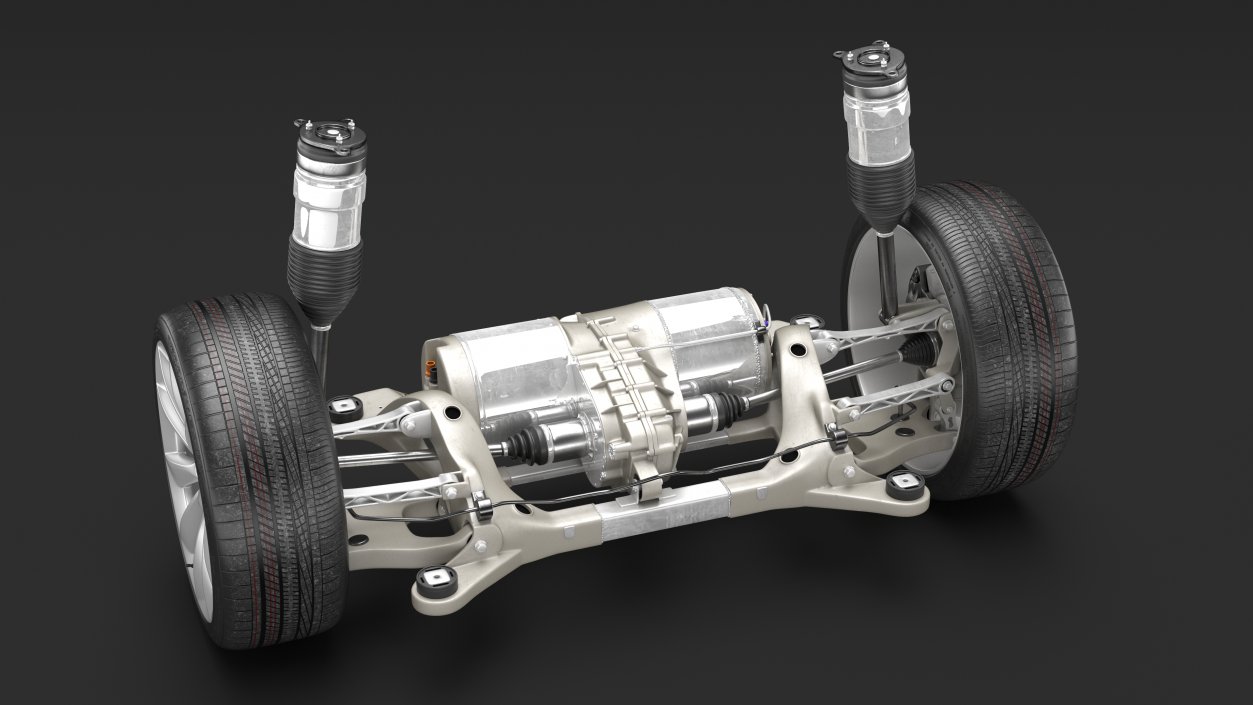 3D Electric Car Chassis Suspension