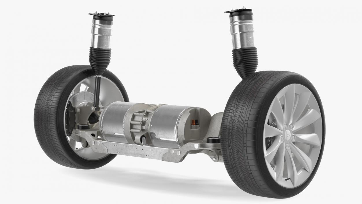 3D Electric Car Chassis Suspension