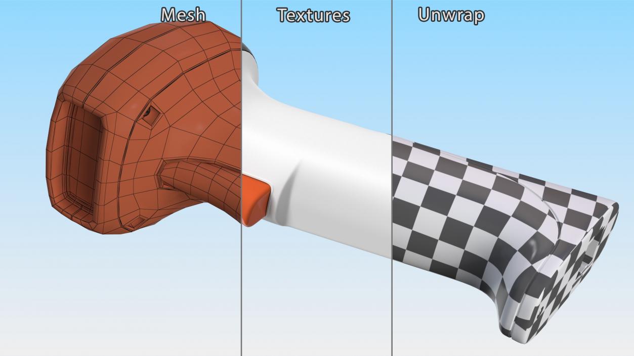 Handheld Barcode Scanner 3D model