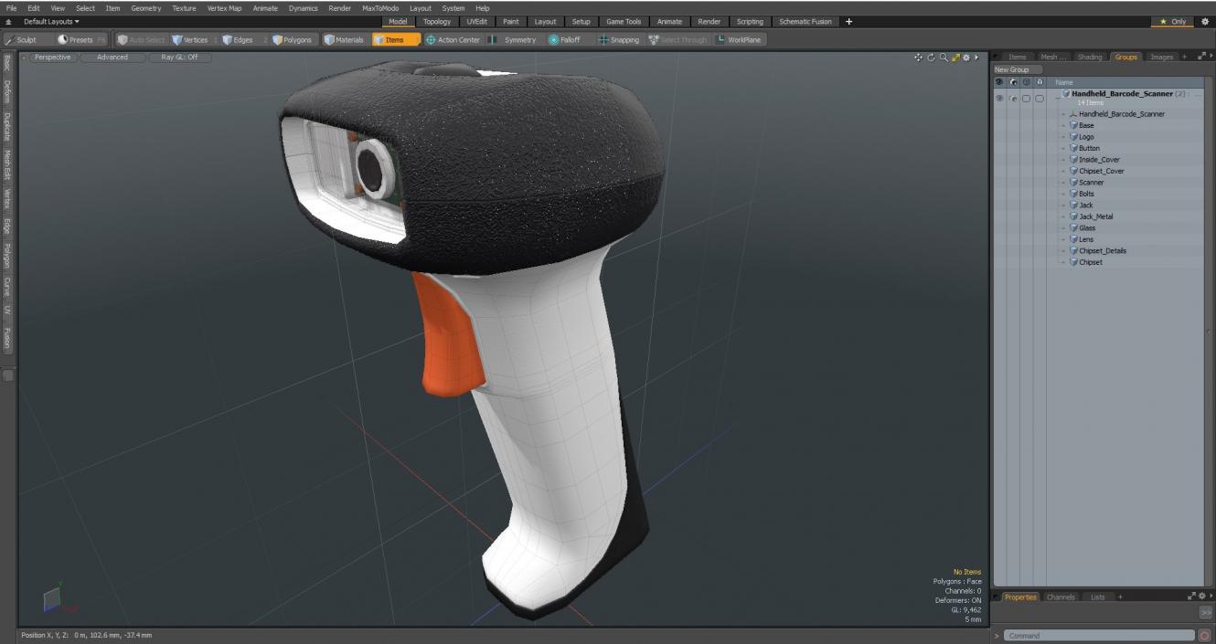 Handheld Barcode Scanner 3D model