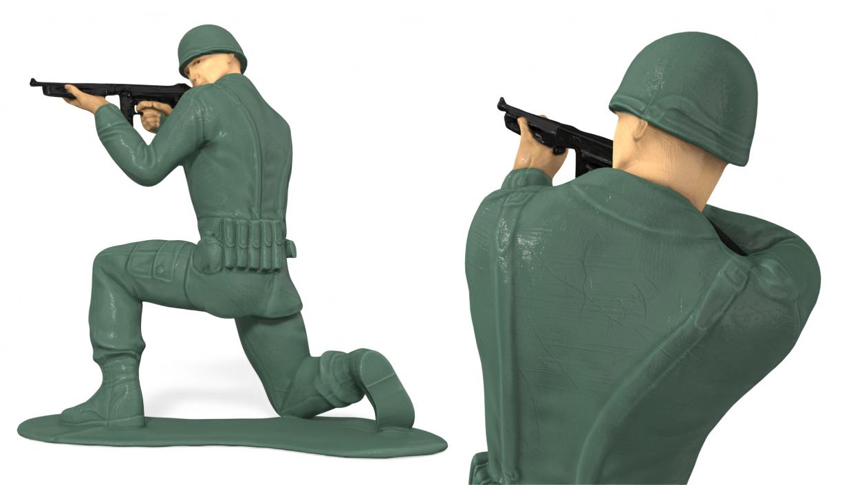 3D model Toy Soldier Crouched Down