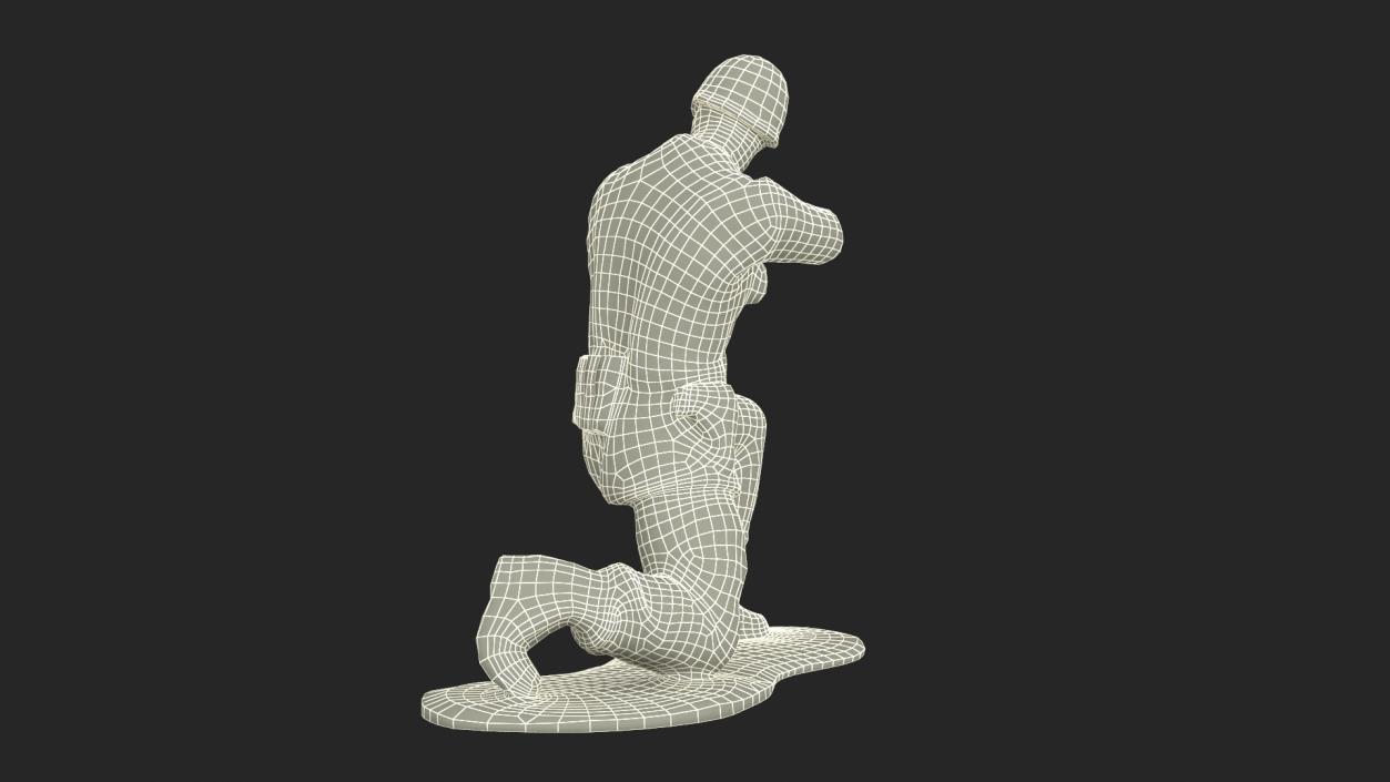 3D model Toy Soldier Crouched Down