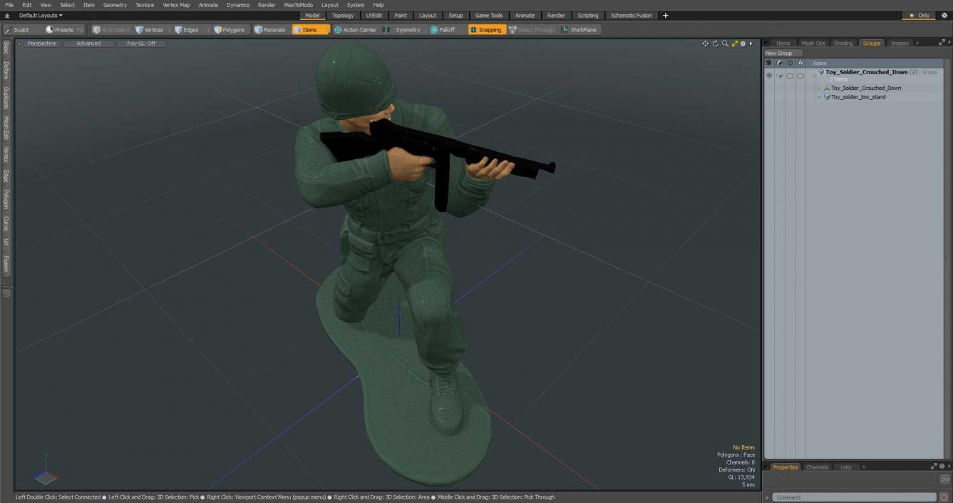 3D model Toy Soldier Crouched Down