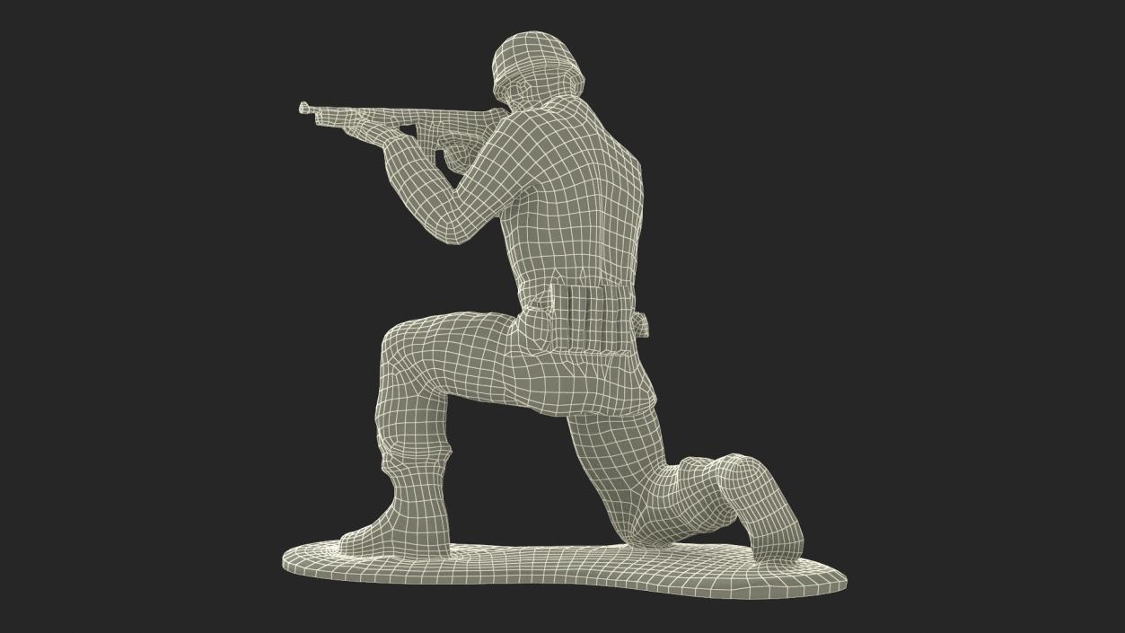 3D model Toy Soldier Crouched Down