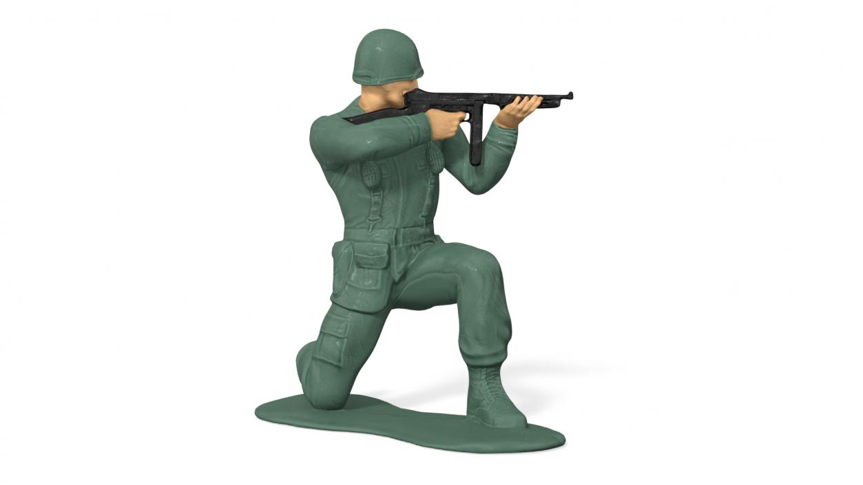 3D model Toy Soldier Crouched Down